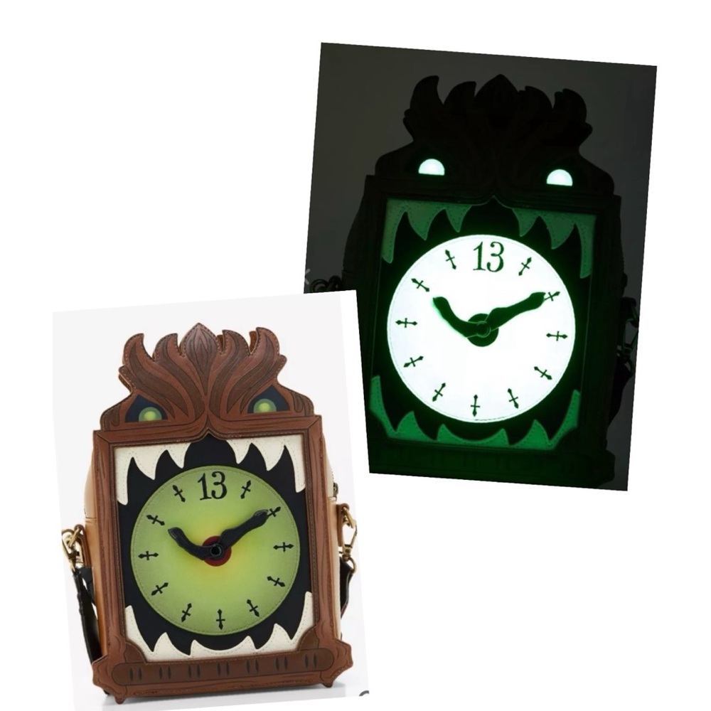 Disney The Haunted Mansion Grandfather Clock Glow-in-the-Dark Crossbody Bag